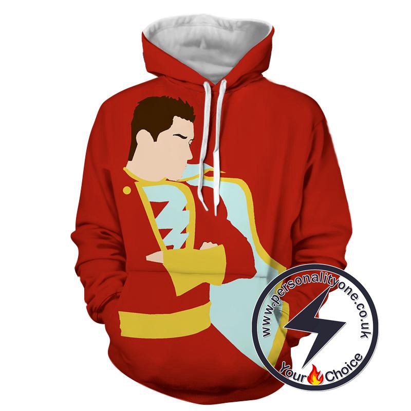 Red Shazam - Shazam 3D - Shazam Hoodies